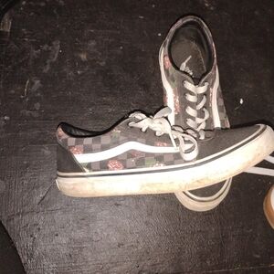 Vans Stylish Black and White Kids Shoes